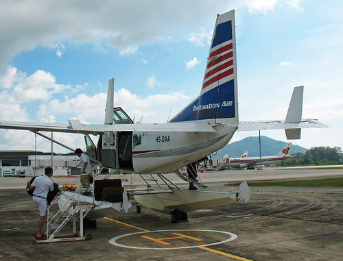 Loading a seaplane at Phuket Airport