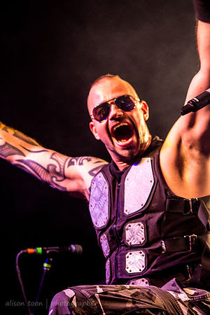 Joakim Brodén, vocals, Sabaton, at the Ace of Spades, Sacramento