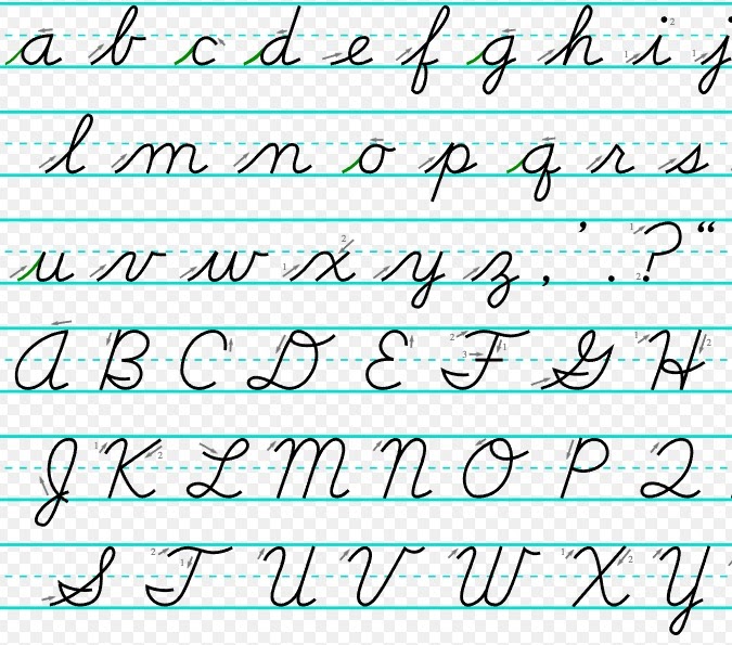 Emin Sultanovich: Writing The Alphabet In Cursive Form : Trace and ...