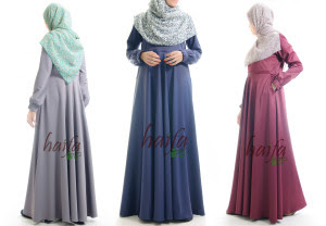 Pola Gamis Payung Tanpa Potongan Pinggang Katalog Busana Muslim