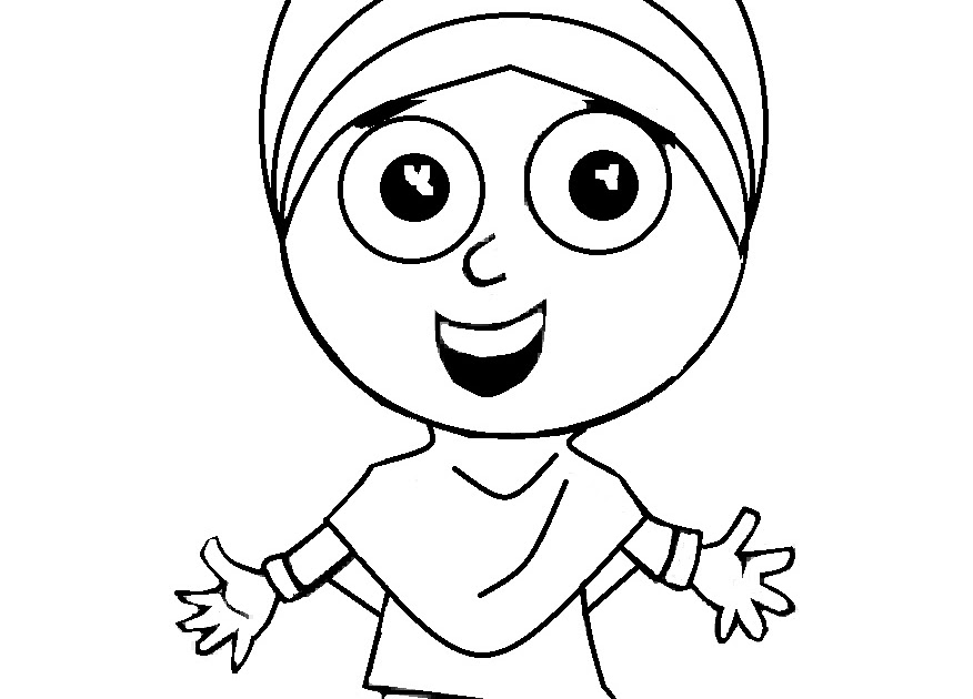 Mewarnai Gambar Anak Laki Laki Dan Perempuan Muslim Info Terkait Gambar