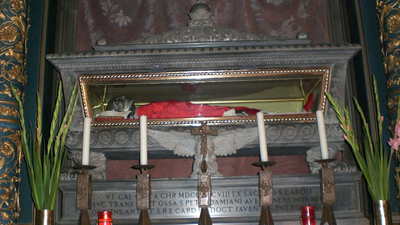 The body of St. Peter Damian at the Cathedral of Faenza.