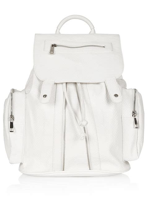 black and white backpack purse
