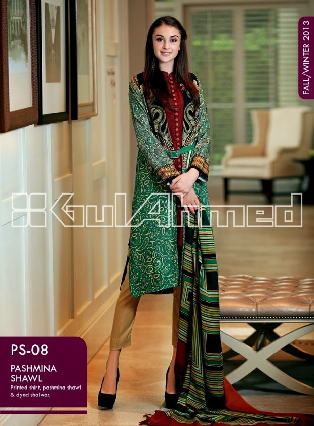 Beautiful-Cute-Girls-New-Fashionable-Dress-Design-by-Gul-Ahmed-Fall-Winter-Collection-2014-17 Beautiful-Cute-Girls-New-Fashionable-Dress-Design-by-Gul-Ahmed-Fall-Winter-Collection-2013-14-17