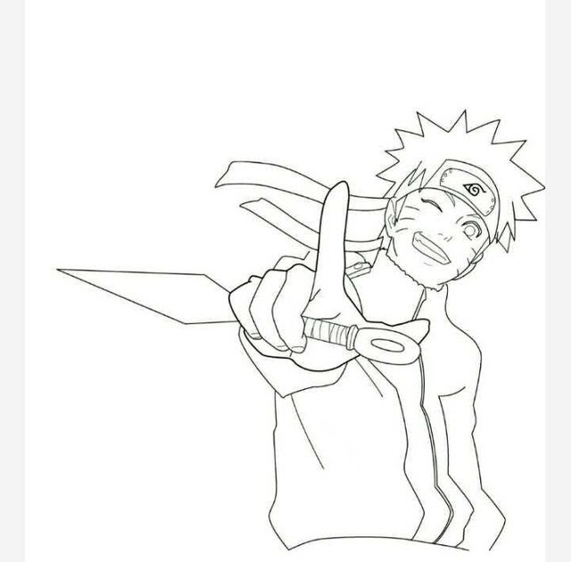  Gambar  Naruto  Hitam  Putih  Untuk Mewarnai Kertas  Mewarnai 