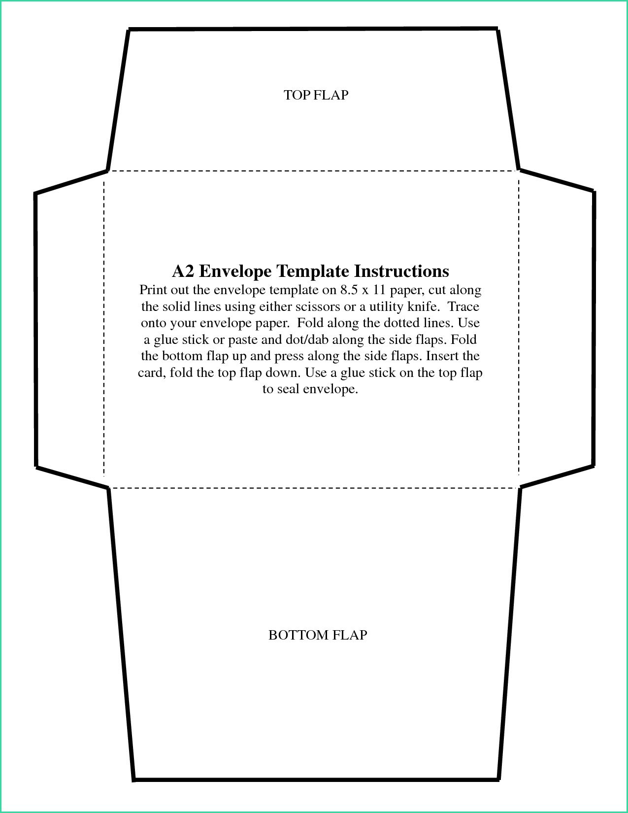 A7 Envelope Printing Template HQ Printable Documents