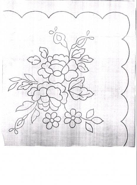 Manteles Plantillas Dibujos De Flores Para Bordar
