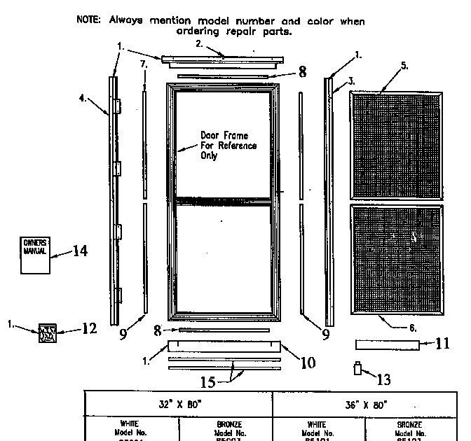 Pella Storm Door Parts Diagram Visual Diagram