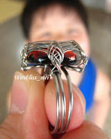 Wire wrapped Ring Wire wrapped Square Cab Ring