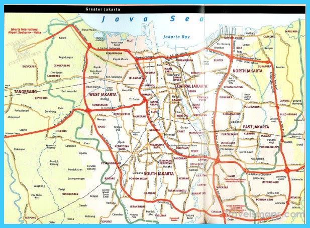 Map Of Greater Jakarta - Maps of the World