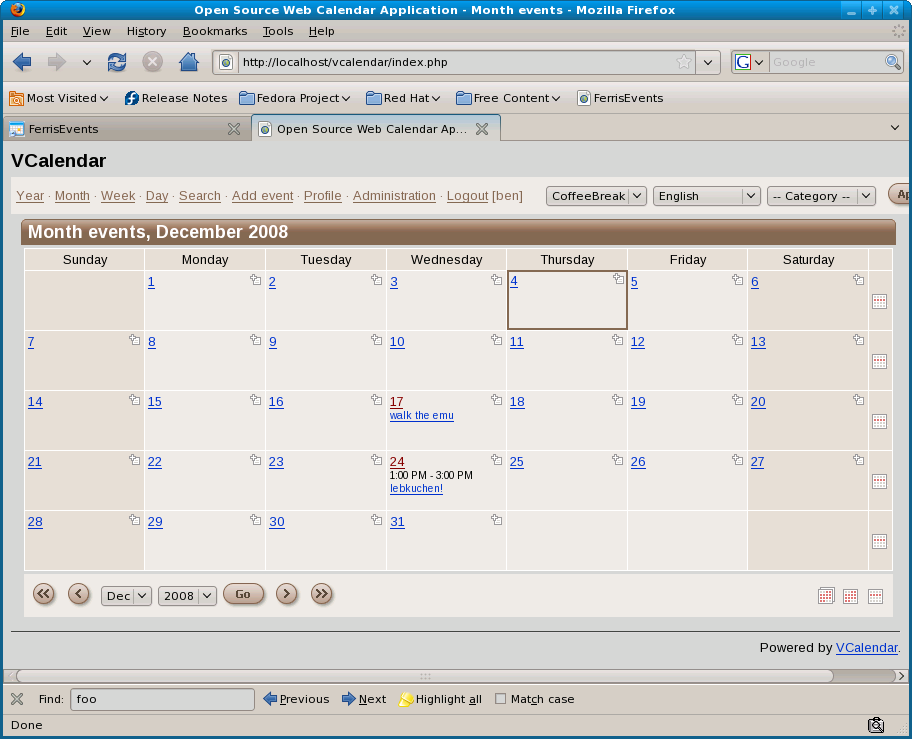 NEW CALENDAR DATABASE DESIGN MYSQL Calendar