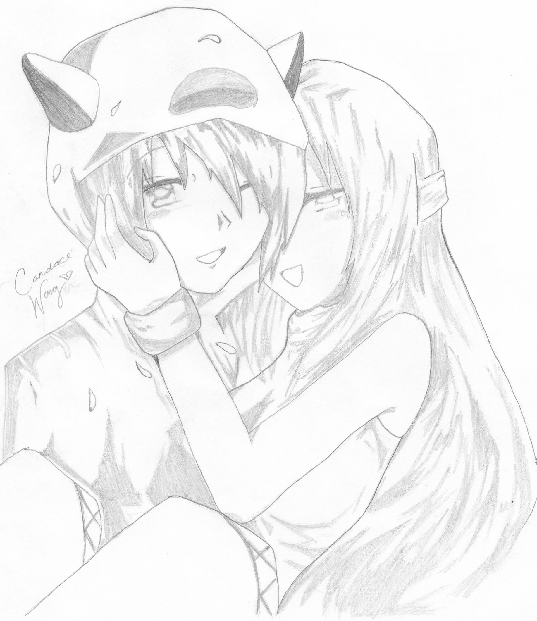 40+ Best Collections Anime Fall In Love Cute Couple Drawings - Karon C
