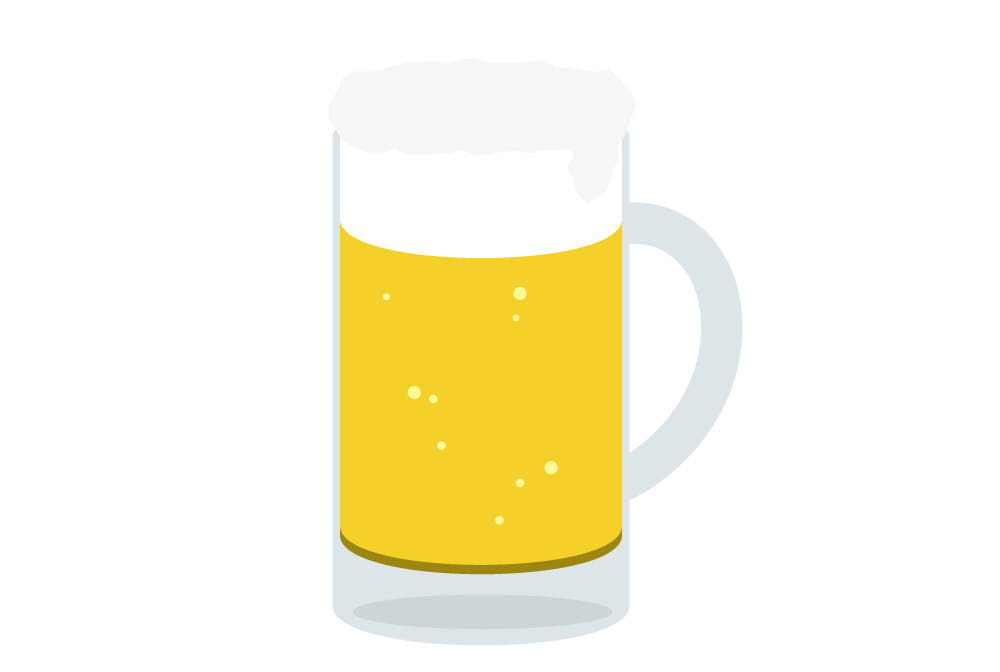 綺麗なビール 画像 素材 フリー イラスト画像