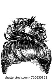 Hair Drawing Easy Bun