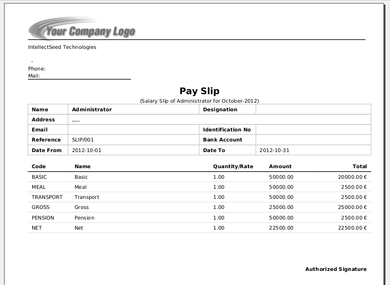 Excel Pay Slip Template Singapore 7 Payslip Templates Excel Pdf