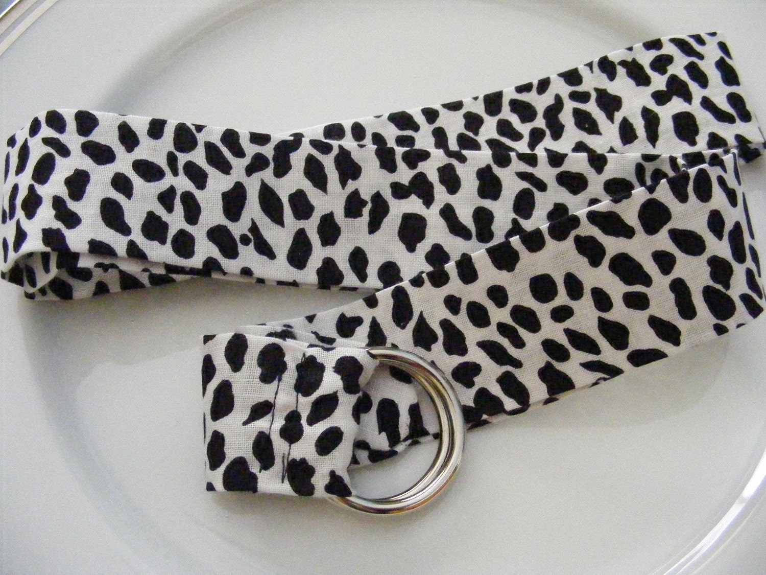 Animal Print Black & White Belt