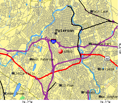 Paterson Nj Zip Code Map | Tourist Map Of English