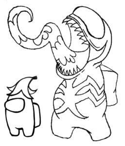 Among Us Coloring Pages Impostor - Impostor Fight Among Us Game