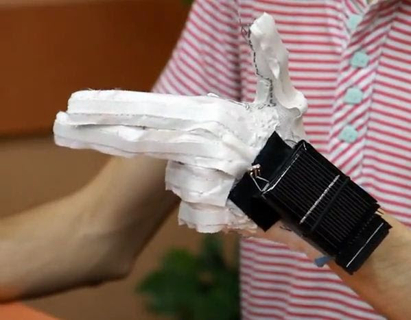 9. Talking gloves for mute people. Talk to the hand! Well, what if the hand could talk back? Ukrainian students have developed gloves with electronic sensors that convert sign language into speech via