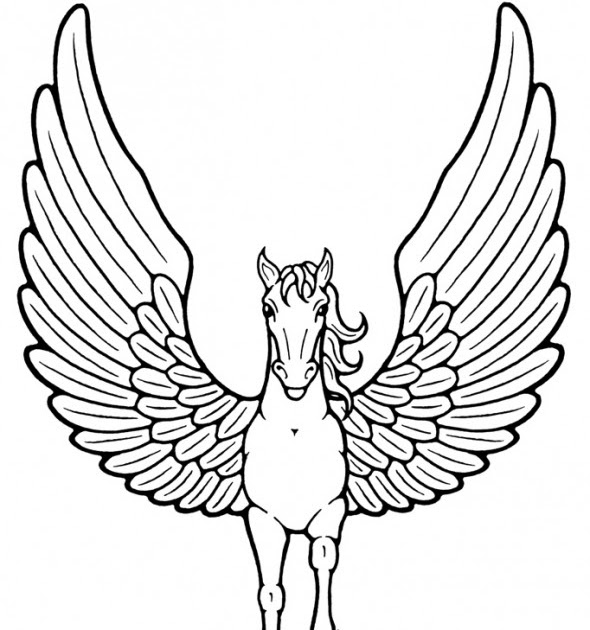 Coloriage Licornes A Ailes A Imprimer  Coloriage Licorne 100