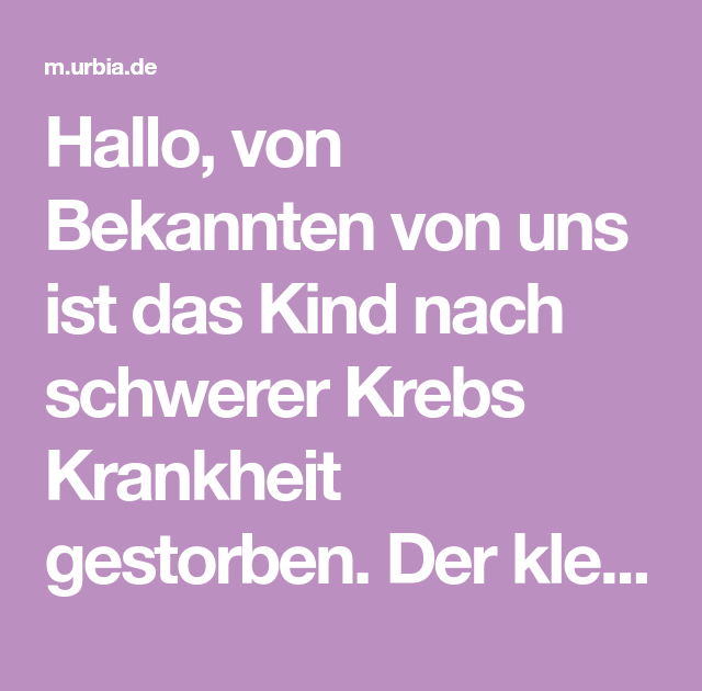Trost Bei Schwerer Krankheit