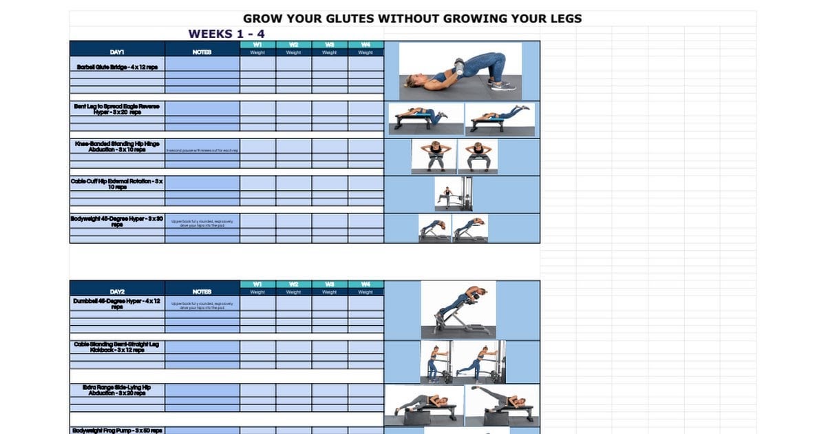 Bret Contreras Glute Workout Pdf / Faqs Booty By Bret