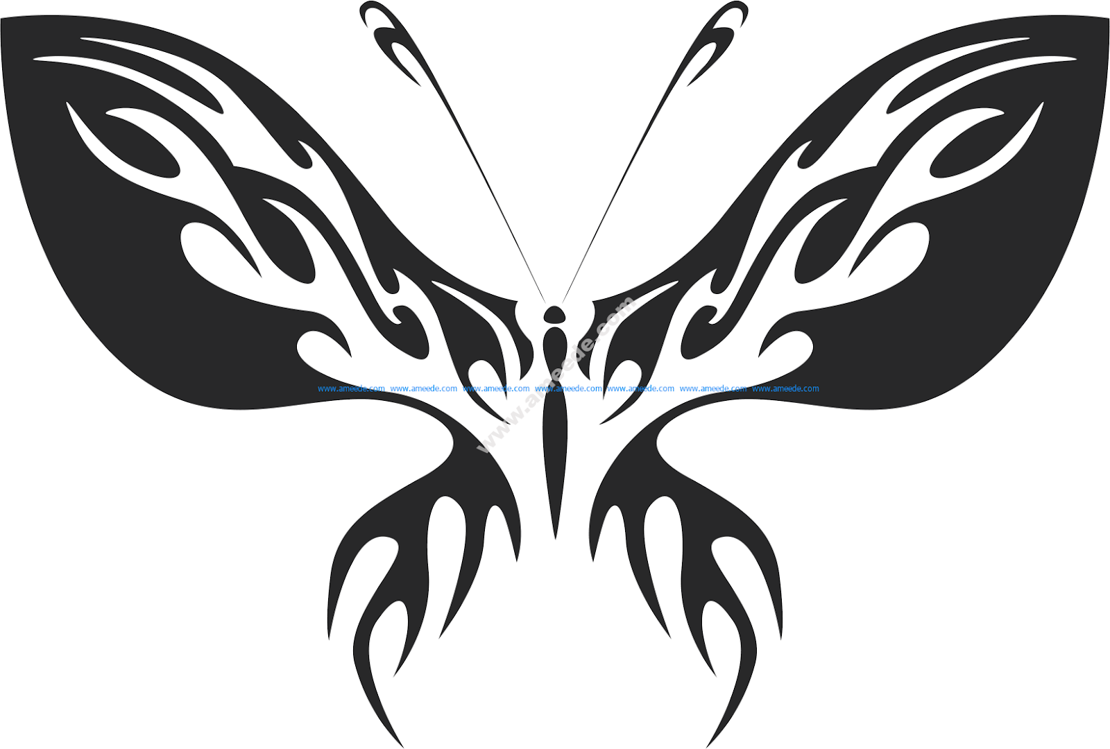 347 Tribal Butterfly Svg SVG PNG EPS DXF File