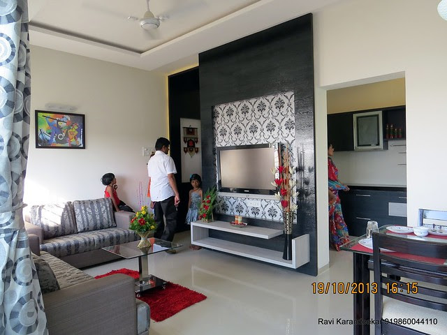 Living cum Dining - Visit 2 BHK Show Flat of Vastushodh Projects' UrbanGram Kolhapur, Township of 438 Units of 1 BHK 2 BHK Flats, behind S. P. Office, near Dream World Water Park, Kolhapur 416003 Maharashtra, India