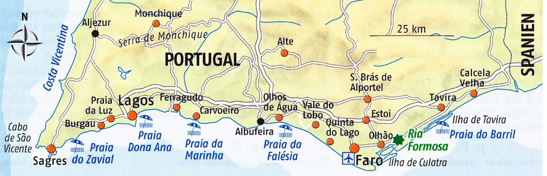 Algarve Strände Karte | Karte