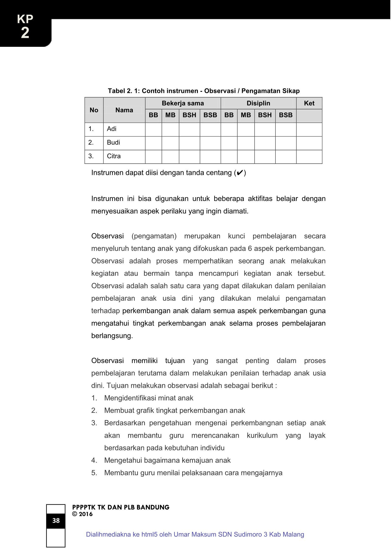 Contoh Laporan Observasi Perkembangan Anak Usia Dini Kumpulan Contoh Laporan