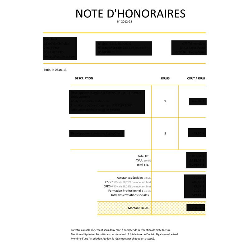 Exemple De Facture Formateur Indépendant  Dor Contohx