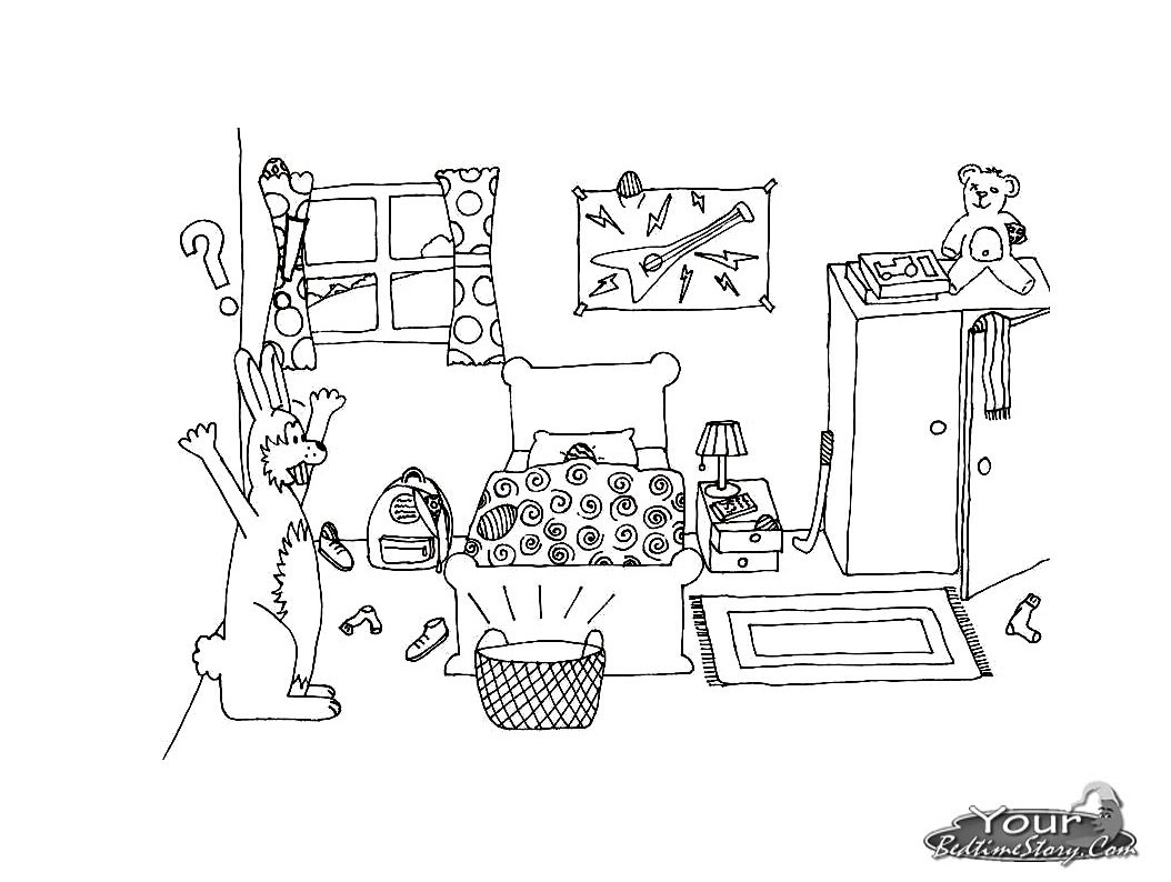 Coloriage De Chambre De Fille  Haut Coloriage HDImages et Imprimable