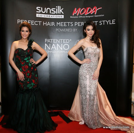 Perfect, elegant gowns by (L) Alvin Tay and (R) Amir Luqman captures pure excellence on the runway