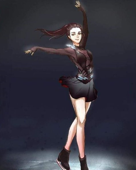 Anime Girl Ice Skating