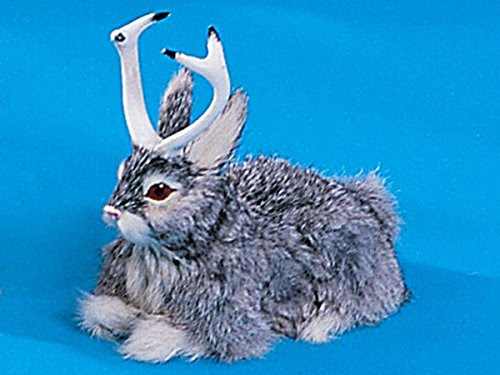 Sculpture: Jackalope Bunny Rabbit Lifelike Decoration Model Collectible ...
