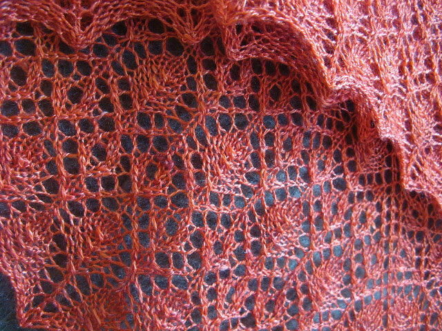 Handspun Prairie Rose Shawl