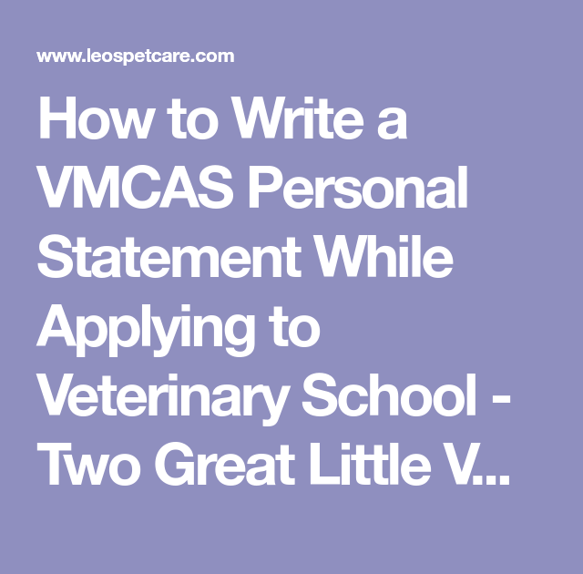 personal statement examples veterinary nursing