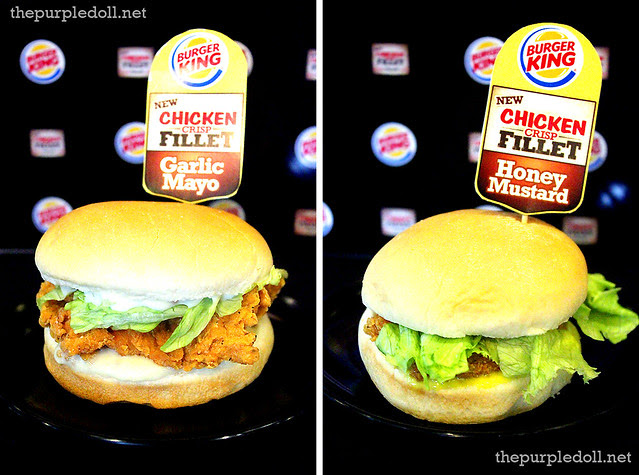 Burger King Chicken Crisp Fillet Sandwich Zesty Garlic and Honey Mustard