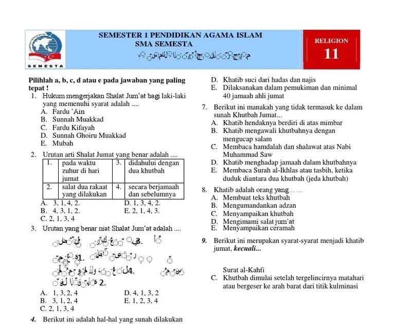 16++ Soal tes masuk pondok pesantren ideas