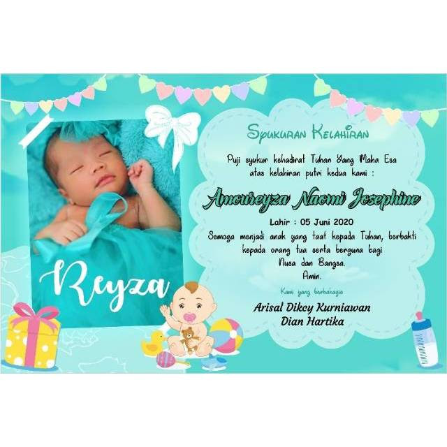 Download Desain Kartu Ucapan Kelahiran Bayi Cdr Desain Kartu Undangan