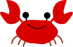 花の島 驚くばかり蟹 イラスト フリー