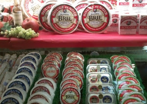 Marin French Cheese Showcase Cheese showcase at the Marin Cheese Factory retail store