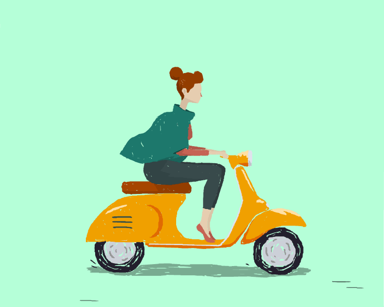 Gambar Animasi Orang Naik Motor Gambar Barumu