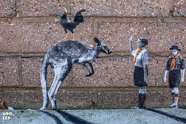 Miniature Street Art in London, by Mexican street artist Pablo Delgado. Photo ©Mark Rigney / Hookedblog