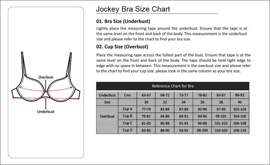 Jockey Sports Bra Size Chart - Take our bra fit quiz;