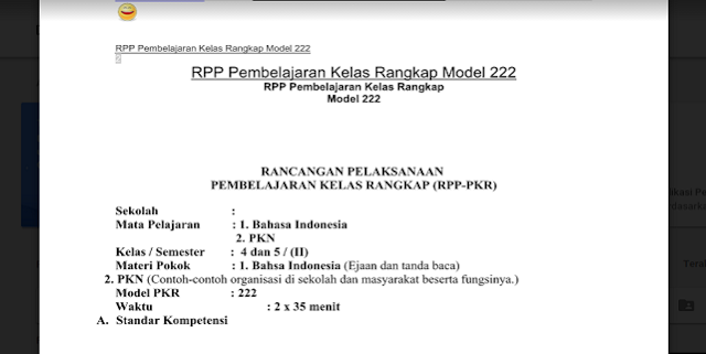 Rpp kelas rangkap 211