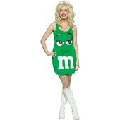 M&M Green Tank Dress Adult Costume