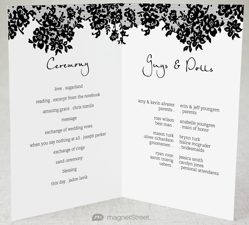 Beloved Blog Template For A Wedding Program
