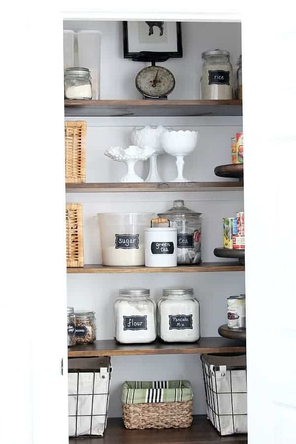 We gave our kitchen an update with this Farmhouse Pantry Makeover