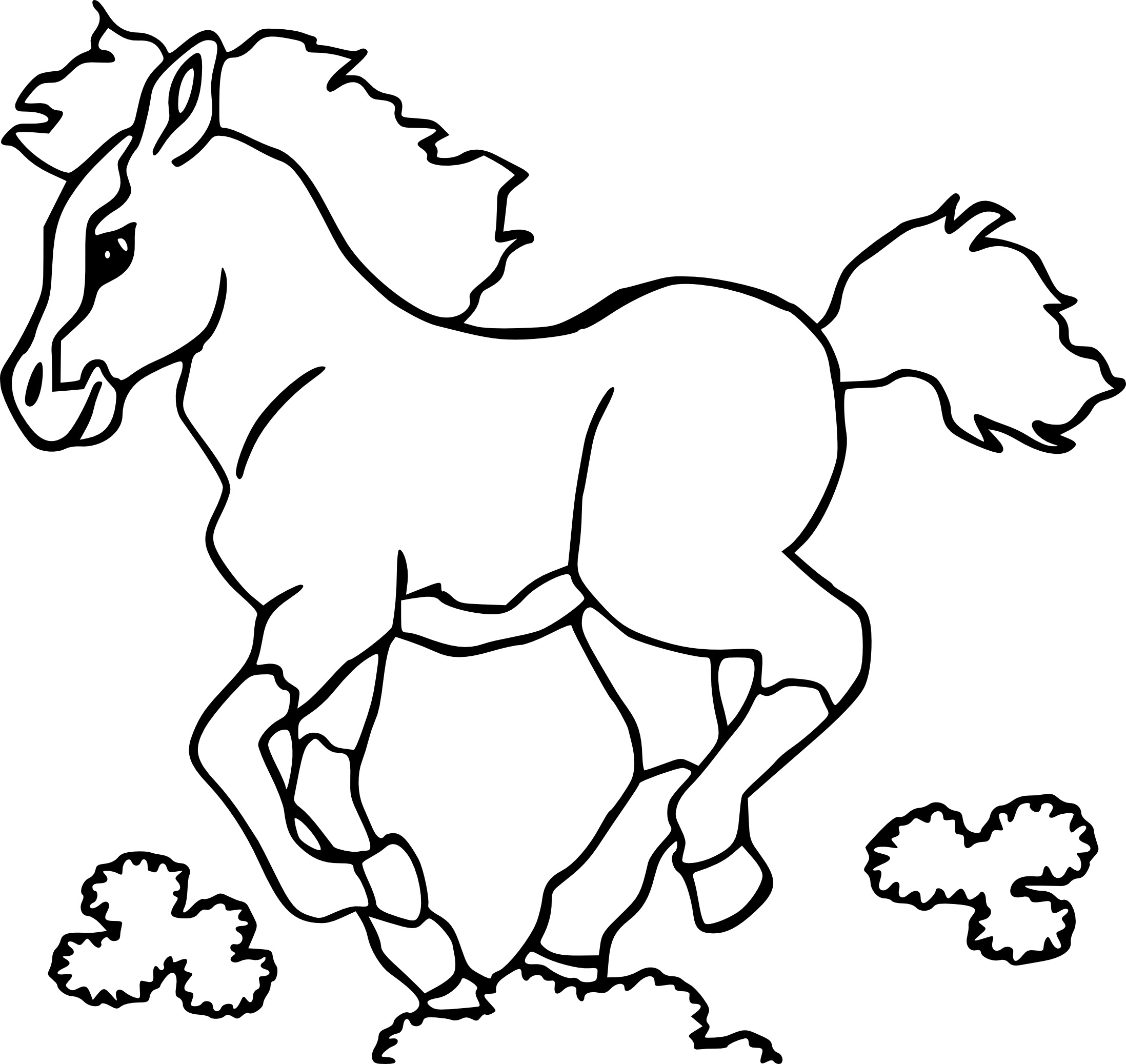 Coloriage Cheval Et Poulain  Des Milliers de Coloriage Imprimable